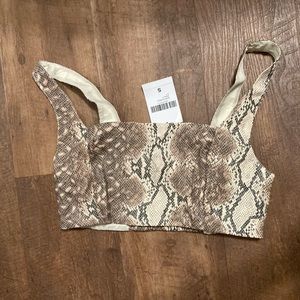 Forever 21 snakeskin crop top